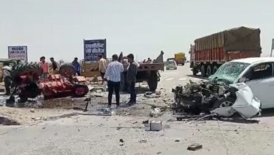Tactor And Car Accident in kota