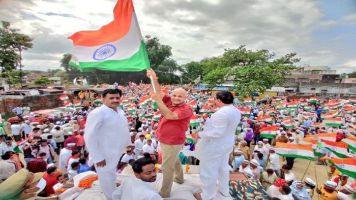 Aam Aadmi Party Tiranga Yatra Ayodhya, Aam Aadmi Party, AAP, Manish Sisodiya, Sanjay Singh, uttar pradesh assembly election 2022, UP Assembly Election, CM Yogi Aditya Nath, BJP, Congress, TIS Media