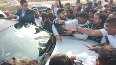 congress workers stopped satish poonias convoy, Kota News, Rajasthan News, Rajasthan BJP, Rajasthan Congress, rajasthan news, TIS Media, Satish Poonia, BJP Rajasthan, Bharatiya Janata Party, Rajasthan BJP State President, controversial statement of Satish Poonia, Congress, PCC Rajasthan, TIS Media
